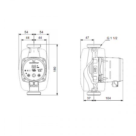Насос циркуляционный GRUNDFOS ALPHA2 25-80 N 180 (3-50, 1x230В)