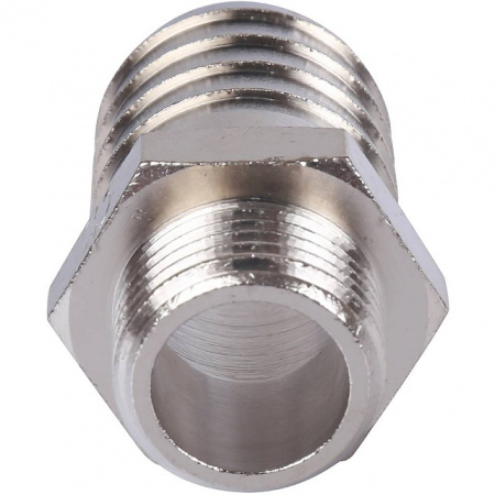 Штуцер резьбовой латунный STOUT никель 1/2"x25мм Н