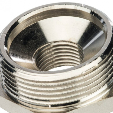 Футорка резьбовая латунная STOUT никель 11/4"x1/2" ВН
