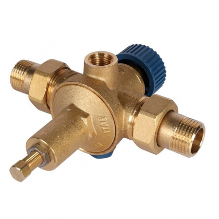 Клапан подпиточный автоматический STOUT 1/2 НР/НР с выходом под манометр 0524.115