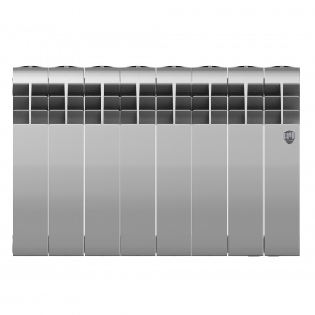 Радиатор биметаллический ROYAL THERMO BILINER SILVER SATIN 350x8 секций, серый